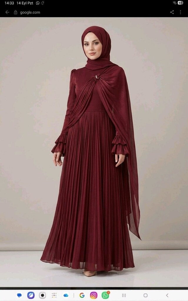 abiye bordo - 2