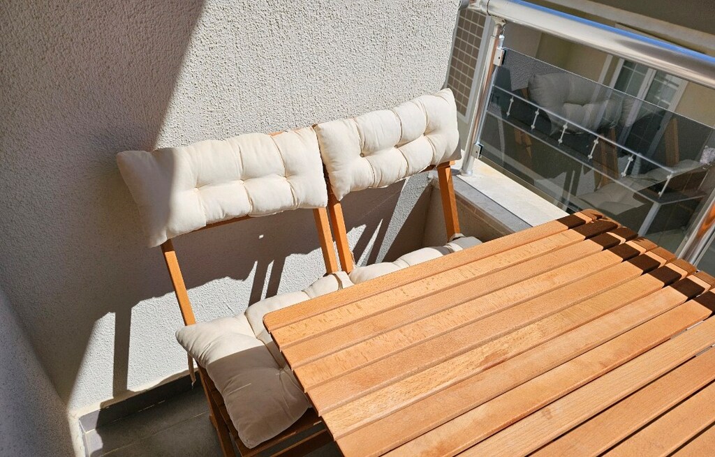 4+1 Minderli Balkon Bahçe Mutfak Bistro Set Katlanır Masa-Sandalye - 7