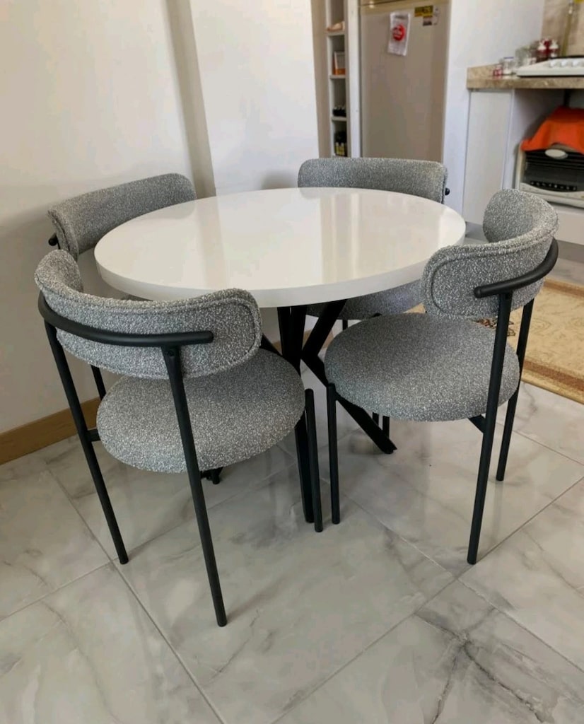 Yuvarlak Masa Sandalye Takımı, 4 Kişilik MDF Malzeme (SIFIR ÜRÜN) - 3