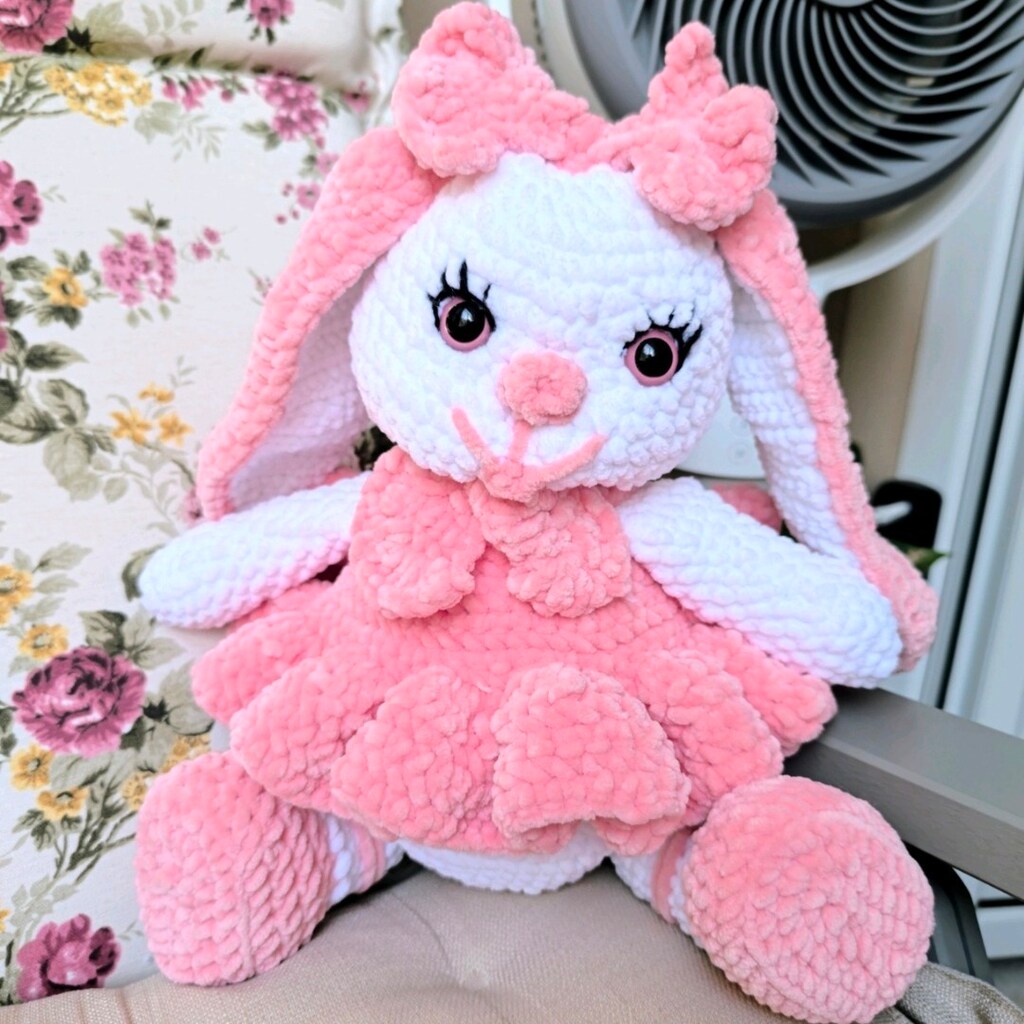 Amigurumi tavşan 50 cm oyun ve uyku arkadaşı - 3