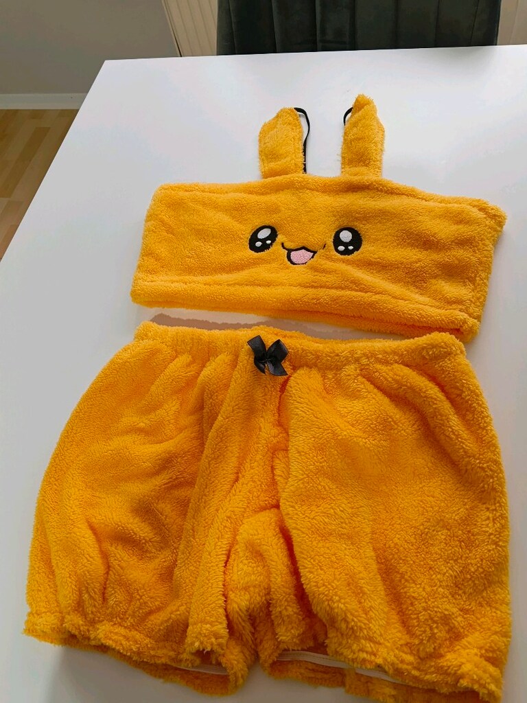 peluş pijama bustiyer takım