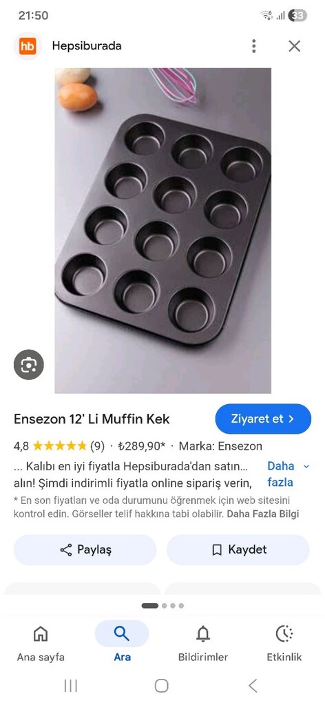 12'li muffin kapları adet fiyatıdır 2 tane var.ANTALYA/MURATPAŞA - 12