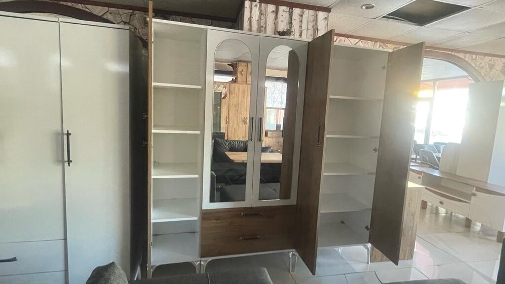 5 kapaklı elbise dolabı mdf - 2
