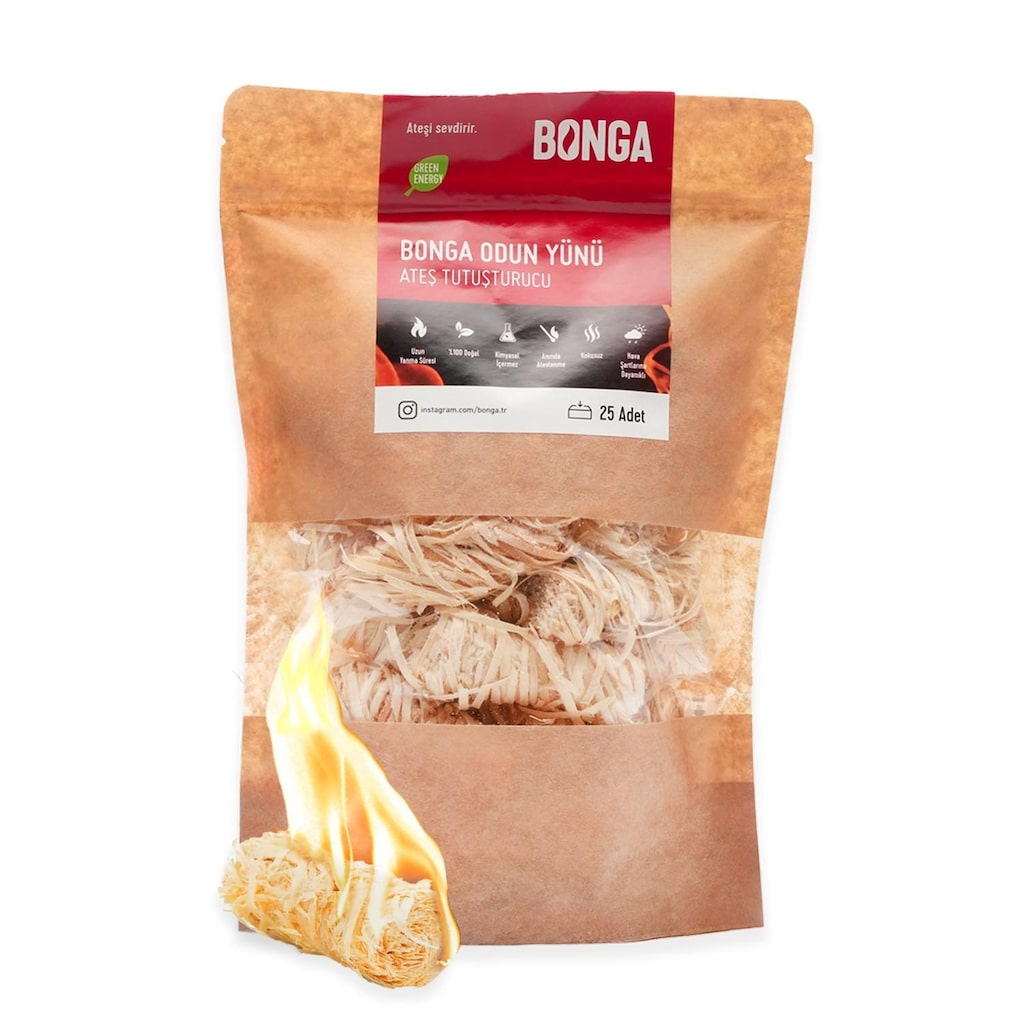 Odun Yünü Tutuşturucu – 25 Adet 350 Gr