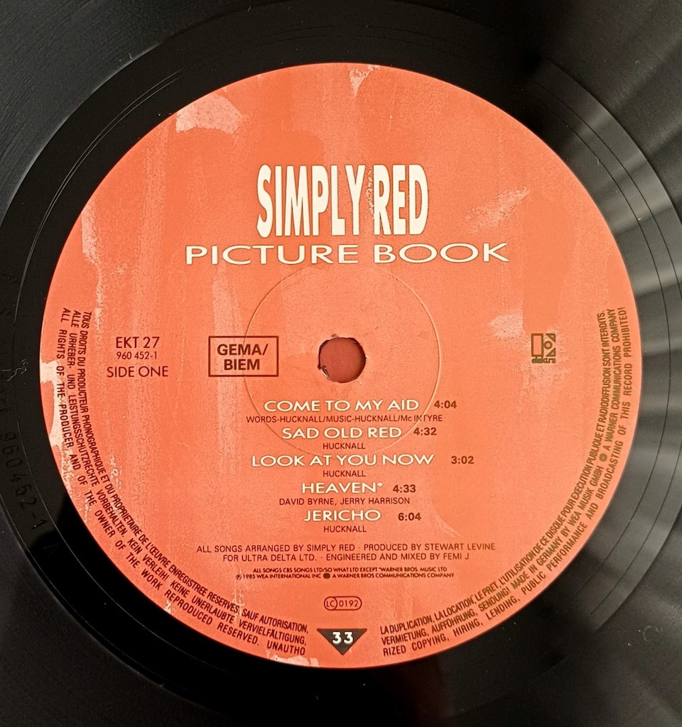 SİMPLY RED PİCTURE BOOK DÖNEM LP PLAK 33RPM - 5