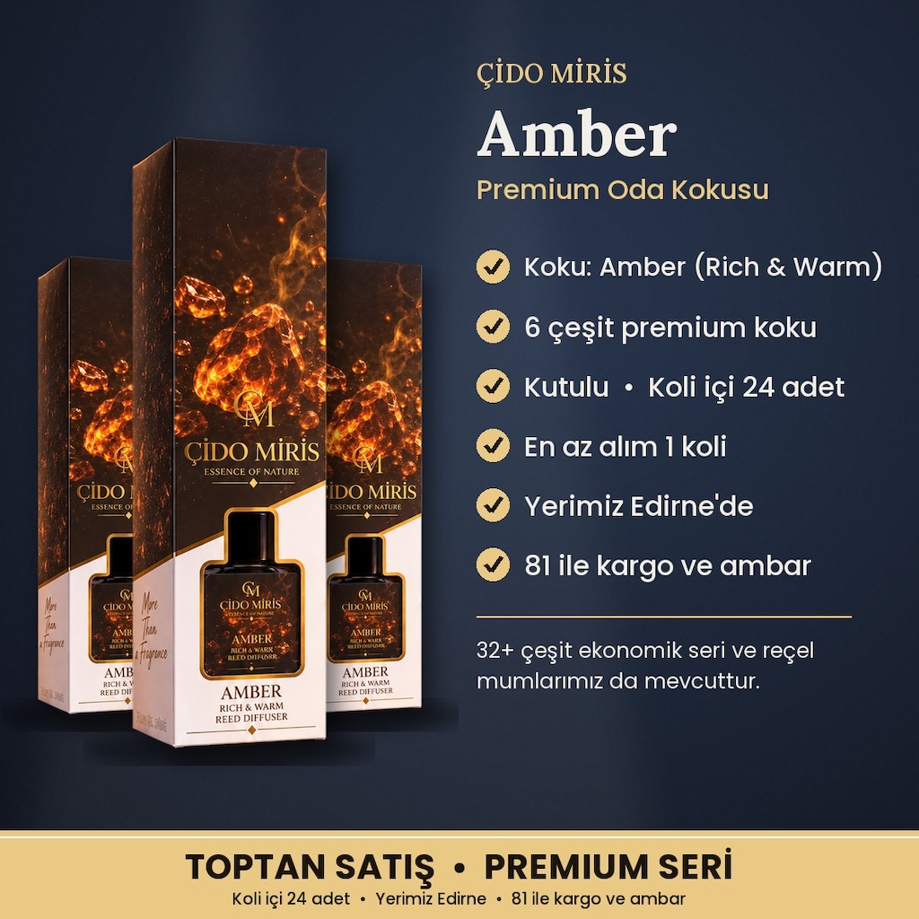 ÇİDO MİRİS KUTULU PREMIUM ODA KOKUSU AMBER | TOPTAN SATIŞ - 2