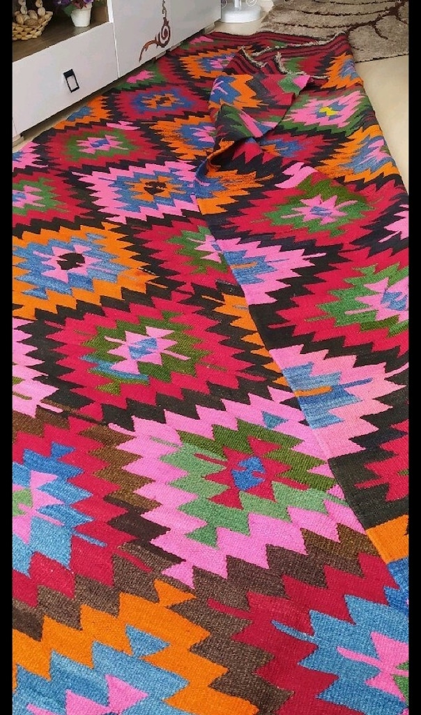 80 YILLIK ANTİKA - Kusursuz Saf Yün El Dokuması Kilim (1.80 x 3.10m) - 3