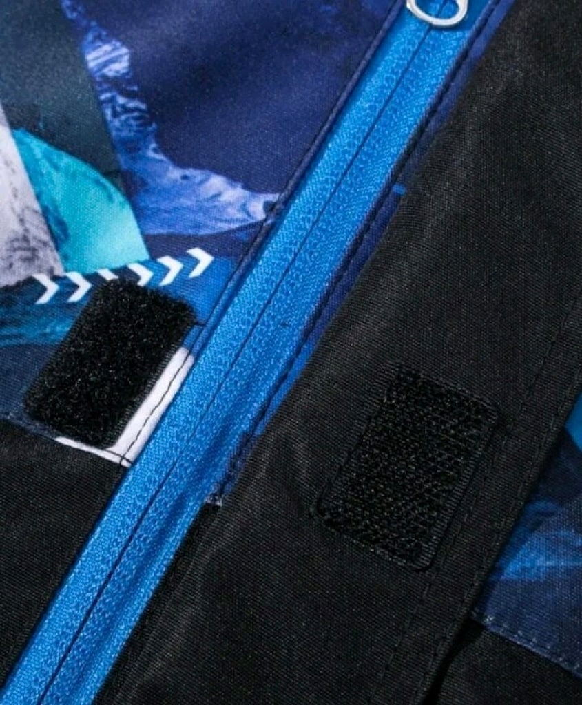Geometrik Desenli Kapüşonlu Spor içi polar Erkek çocuk mont - 5
