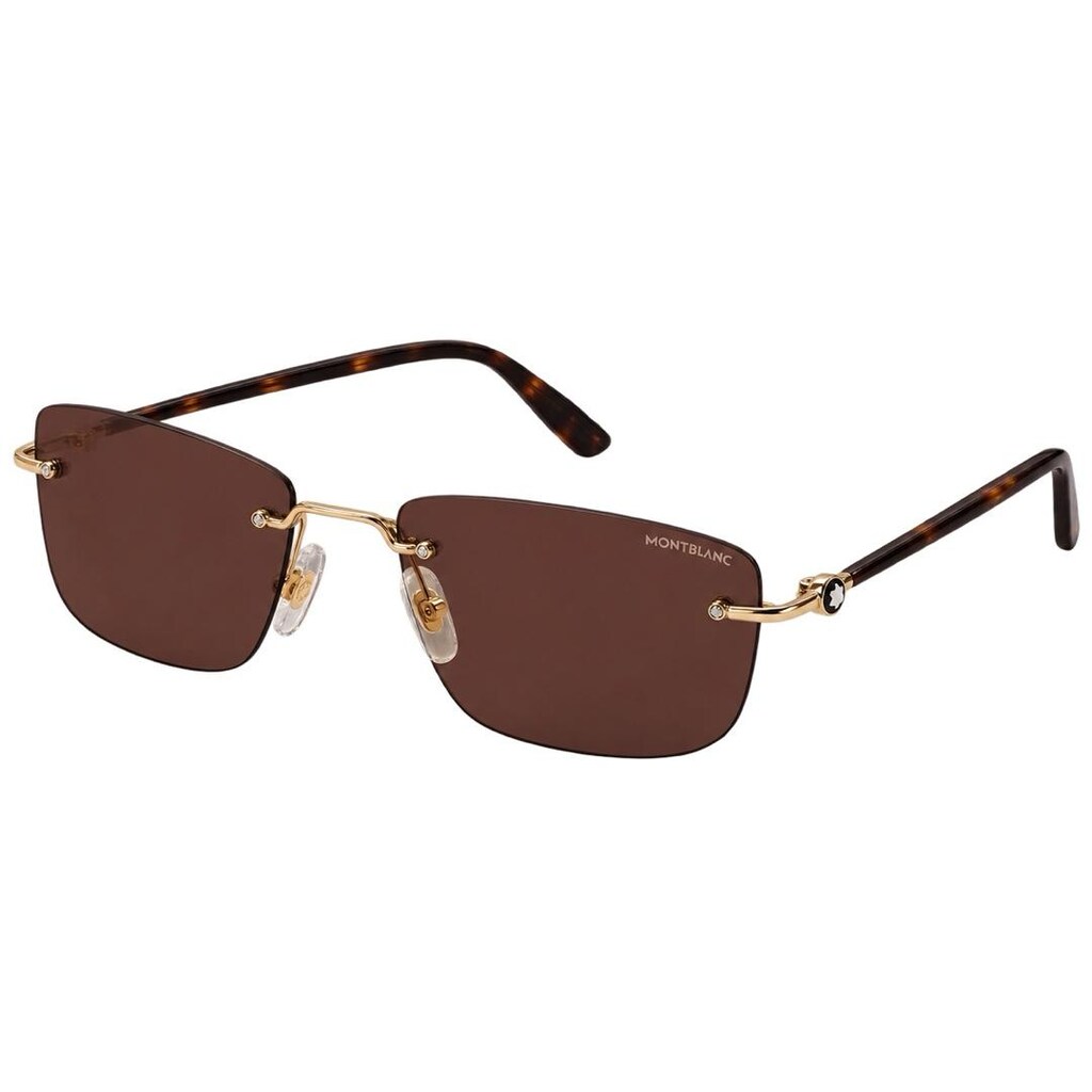 Montblanc MB0429S 005 Güneş Gözlüğü – Gold/Brown – 56-17-145 - 3
