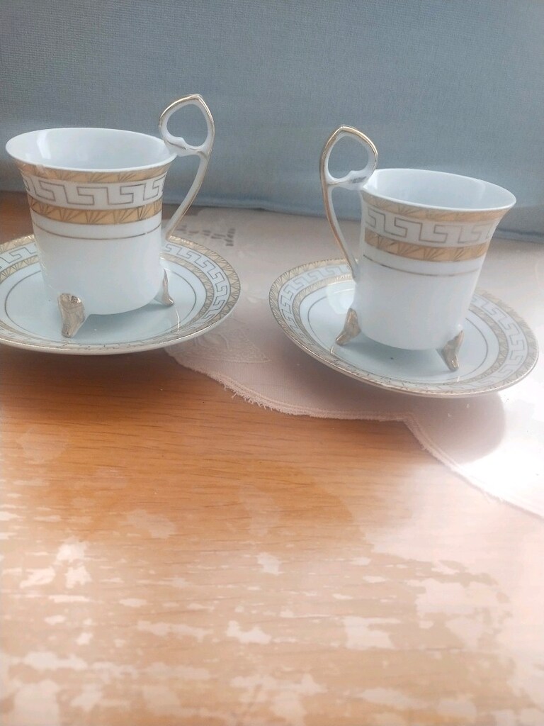 Gold detaylı ayaklı fincan takımı - 3