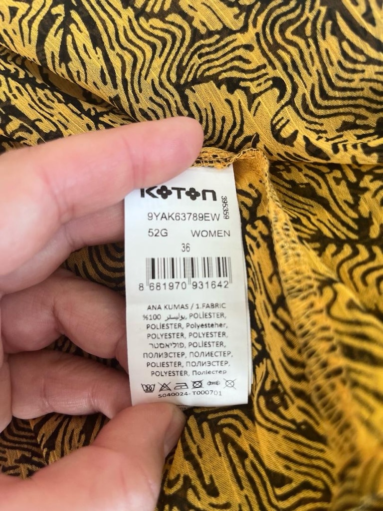 Fırfır detayı bağcıklı Koton bluz - 4