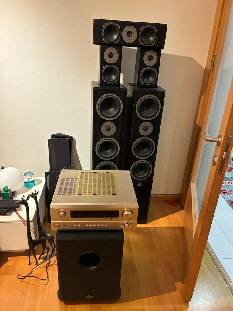 magnat vector 77 kule sub center ve surround hoparlörler denon avr - 3