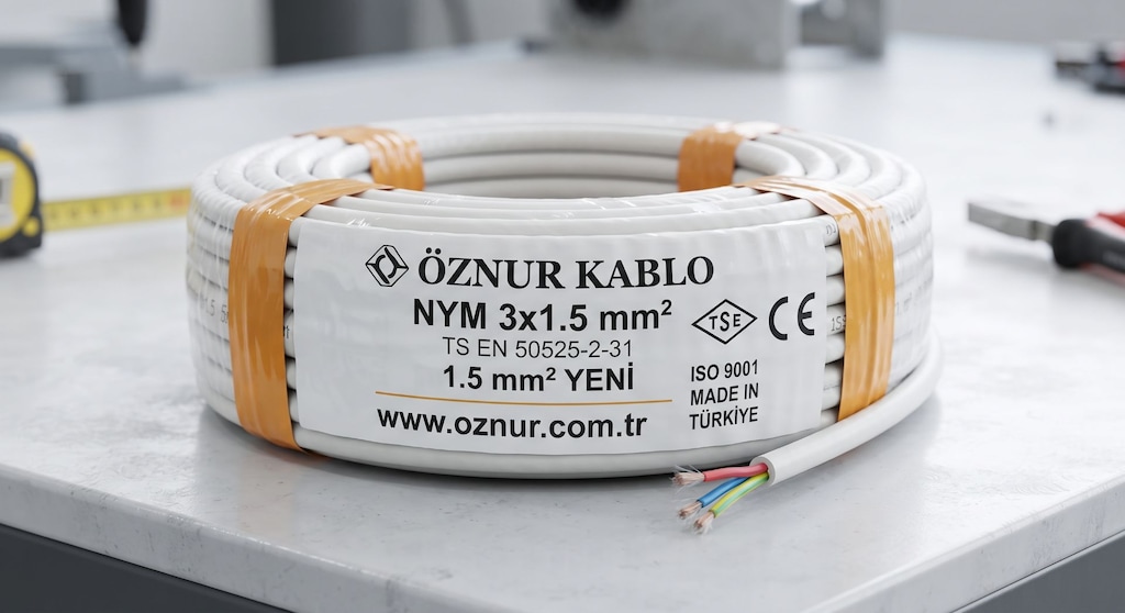 Öznur Kablo 1.5 mm² NYA (H07V-U) Tek Damar Tesisat Kablosu - 2