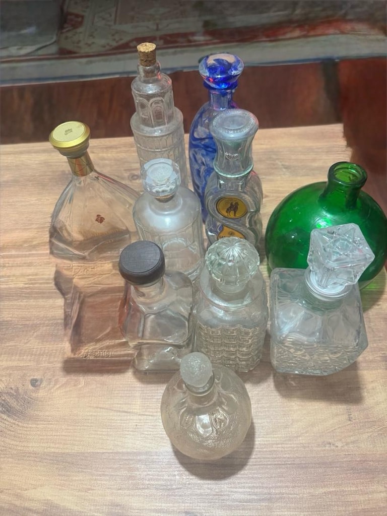 Nostaljik & Vintage Cam Şişe / Karaf Lotu (11 Parça) Koleksiyonluk - 3