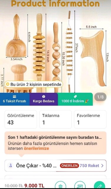 PROFESYONEL ahşap terapi tüm vücut masaj kas ağrısı rahatlatma selülit