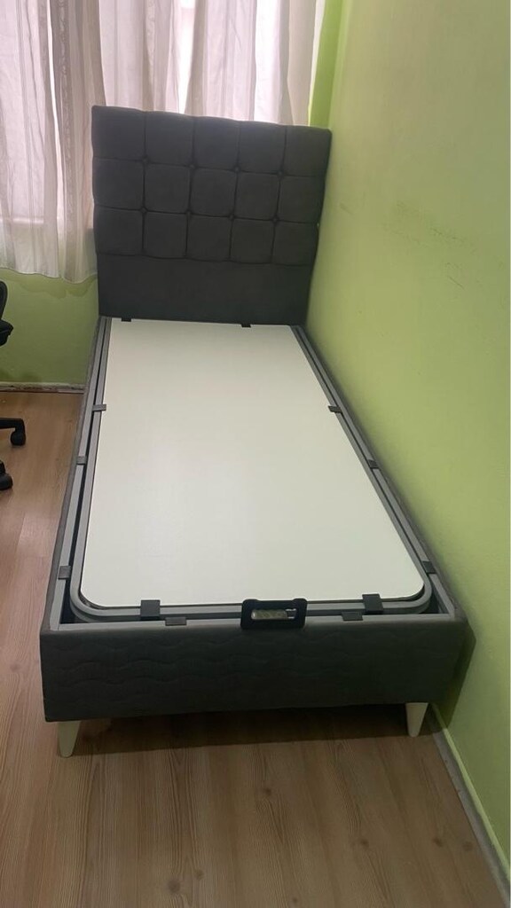 Tek kişilik baza başlık pedli ortopedik yatak - 2