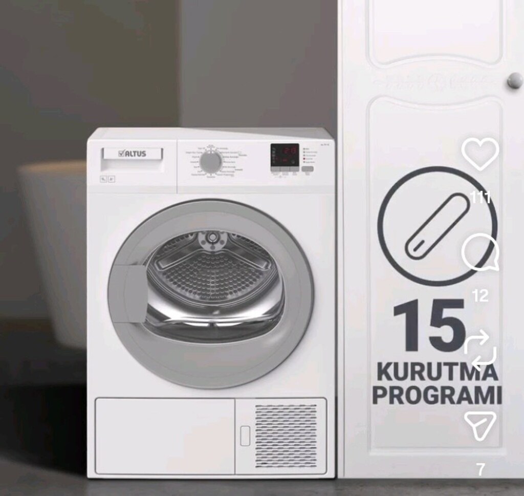Altus çamaşır kurutma makinesi,9kg, 15 program, AL 91 IC, - 3