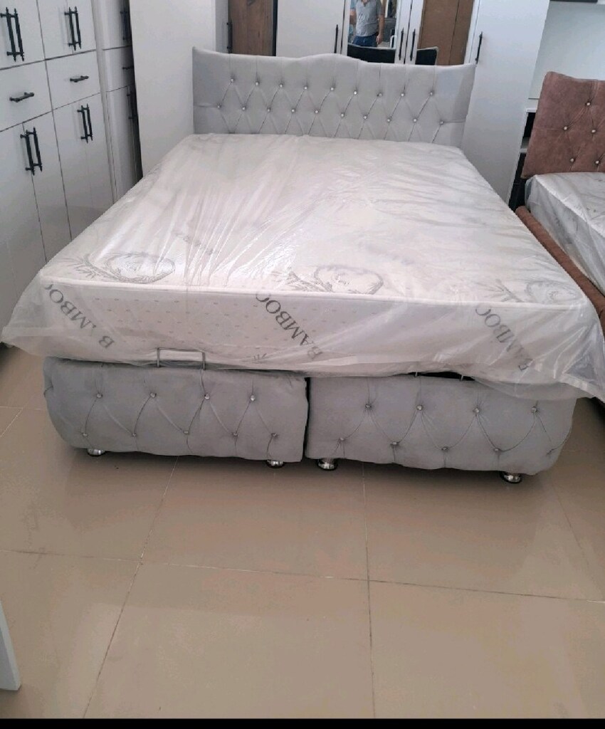 Çift kişilik yatak baza başlık 3lü set - 3