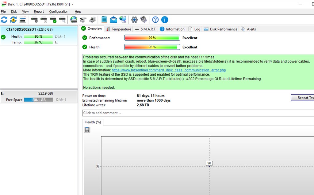 Crucial BX500 240GB SATA SSD Temiz - 3