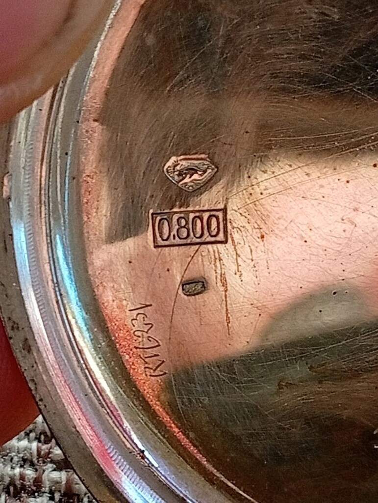 800 Ayar Gümüş özel el yapımı cep saat - 5
