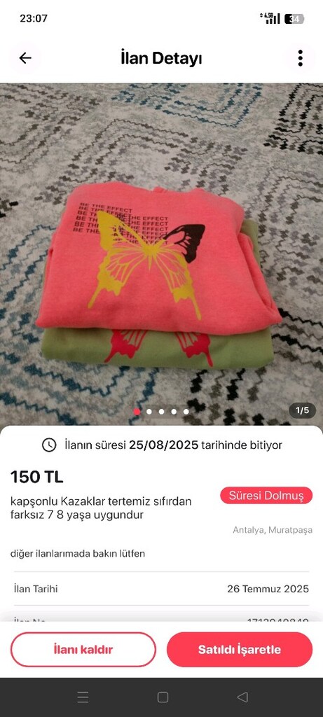 kız çocuğu kazak tane 100 sıfırdan farksız tertemiz sayılı giyildi