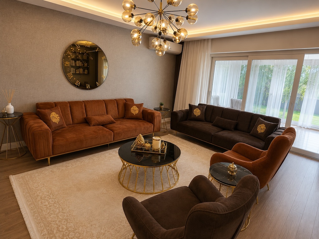 Acil Satılık Lüks Salon ve Yemek Masası Takımı