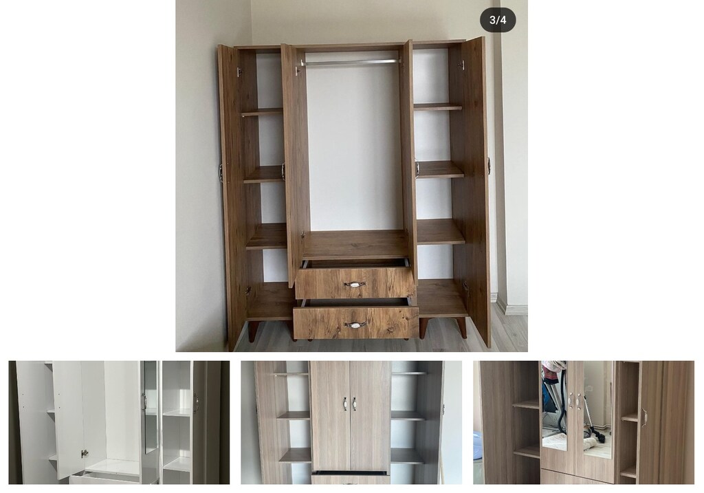 4 kapaklı elbise dolabı khgvhiiefz - 4