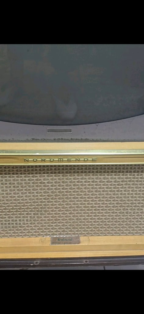 Vintage Alman Nord Mende Roland 59 Ahşap Kabin Tüplü Televizyon - 2