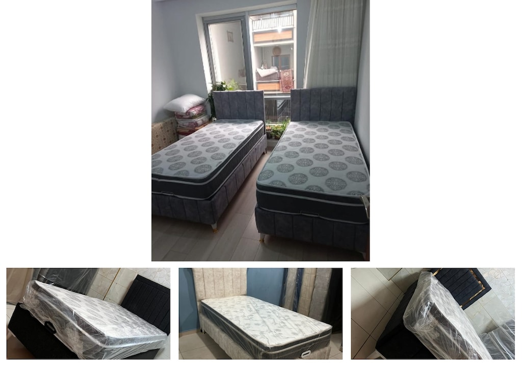 tek kişilik baza başlık yatak miskdpcydd - 4