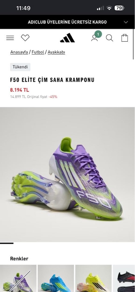 Adidas F50 Elite Edition Krampon - 8