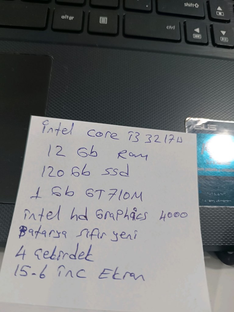 İ3 İŞLEMCİ 3.NESİL 12 GB RAM 120 GB SSD ¹ GB EKRAN KARTI BATARYA SAĞLA - 6