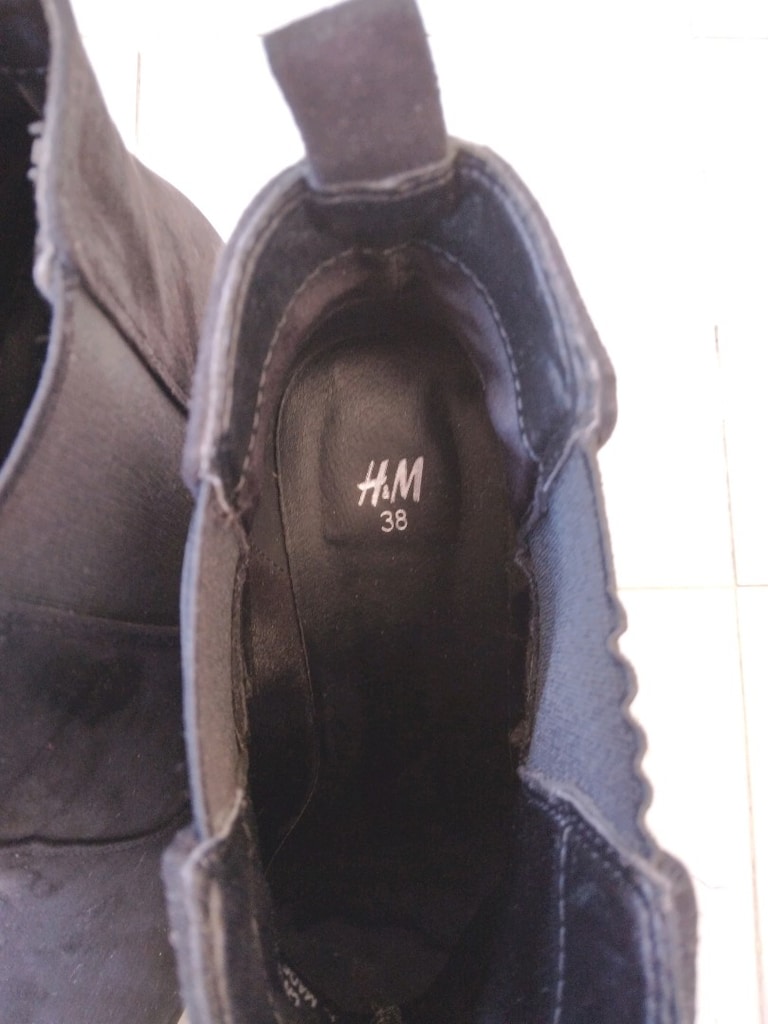 H&M siyah süet kadın bot 38 numara - 3