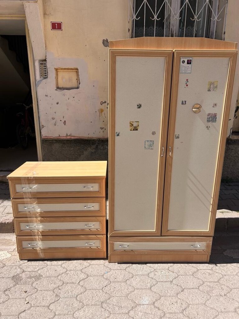 2’Kapaklı Elbise Dolabı Şifonyer 4’Çekmeceli - 4