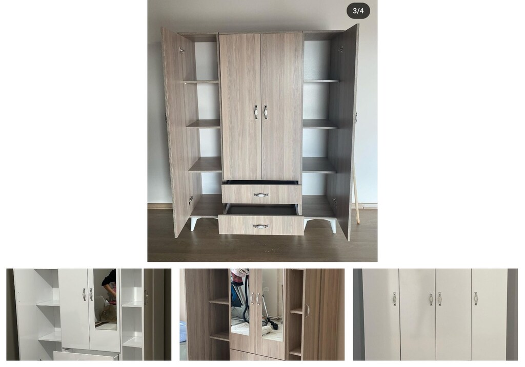 4 kapaklı elbise dolabı zralbaujxq - 4