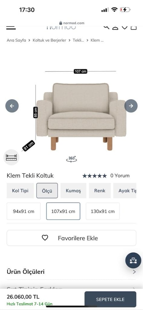 NORMOD KLEM GENİŞ TEKLİ KOLTUK - 2