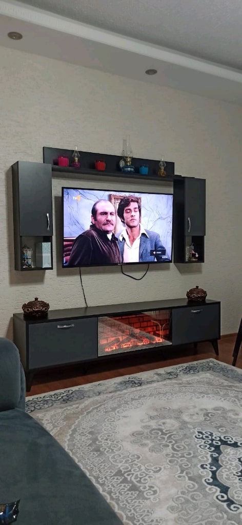 elektrikli şömine TV ünitesi TV dolabı duvar ünitesi - 3