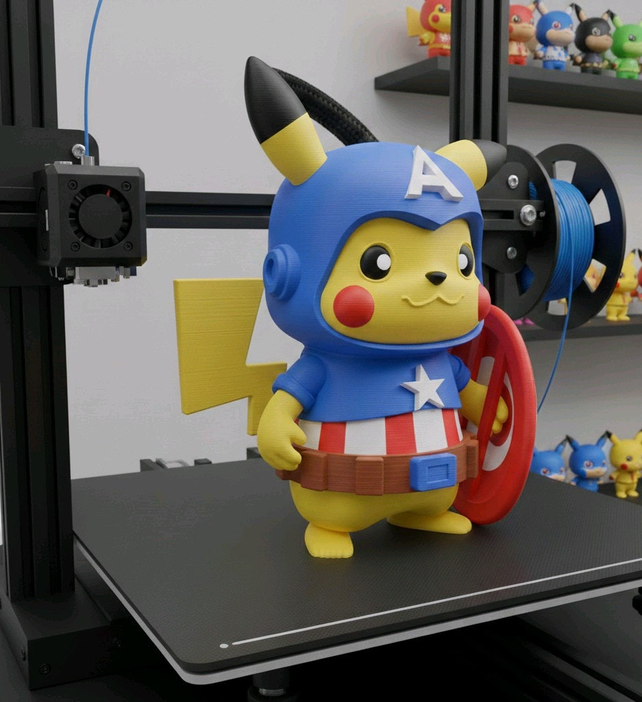 PİKACHU CAPTAİN AMERİKA 10 CM - 2