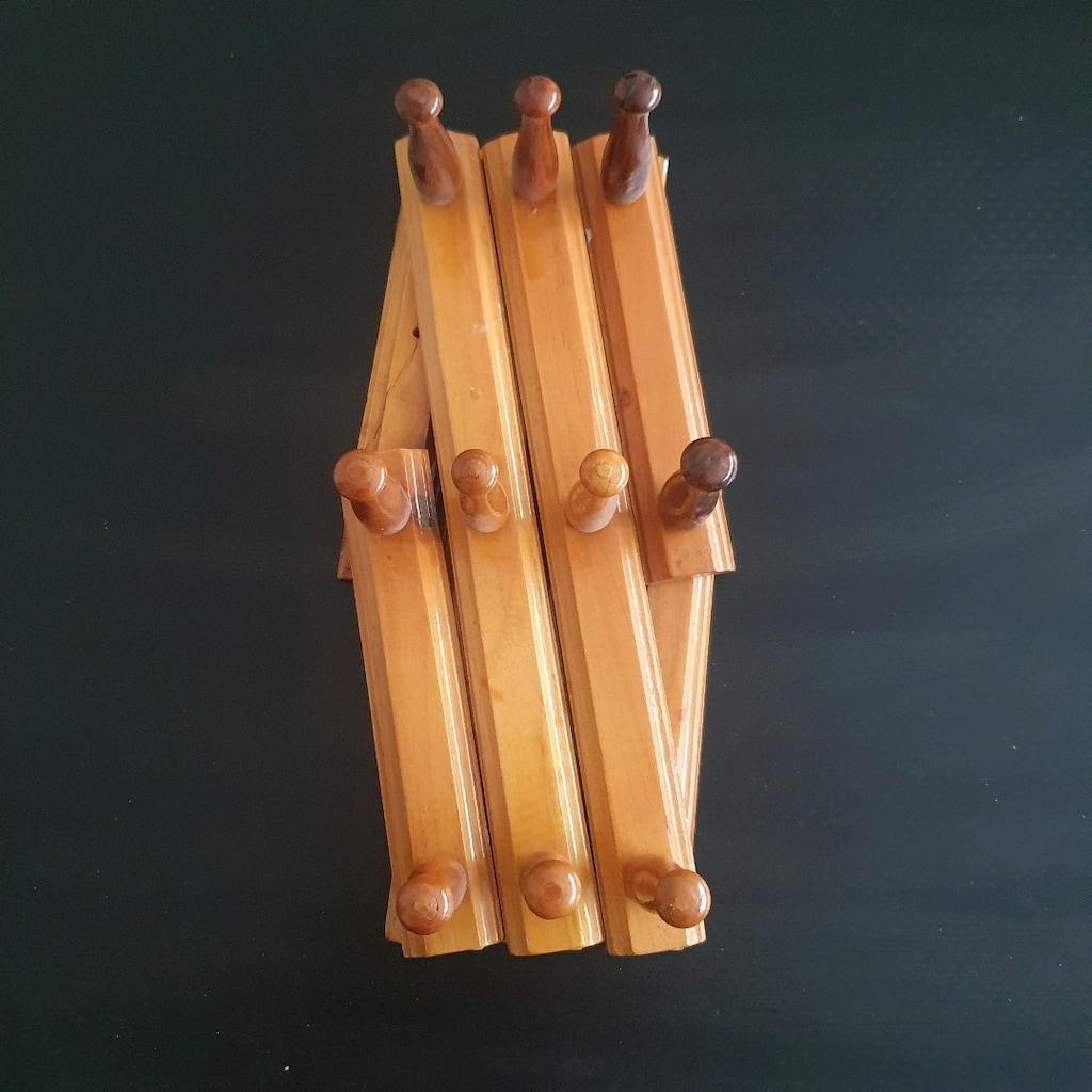 Ahşap Rustik Akordeon Askı - 3