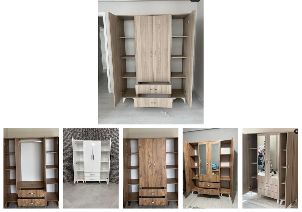 4 kapaklı elbise dolabı vykdbispjm - 6