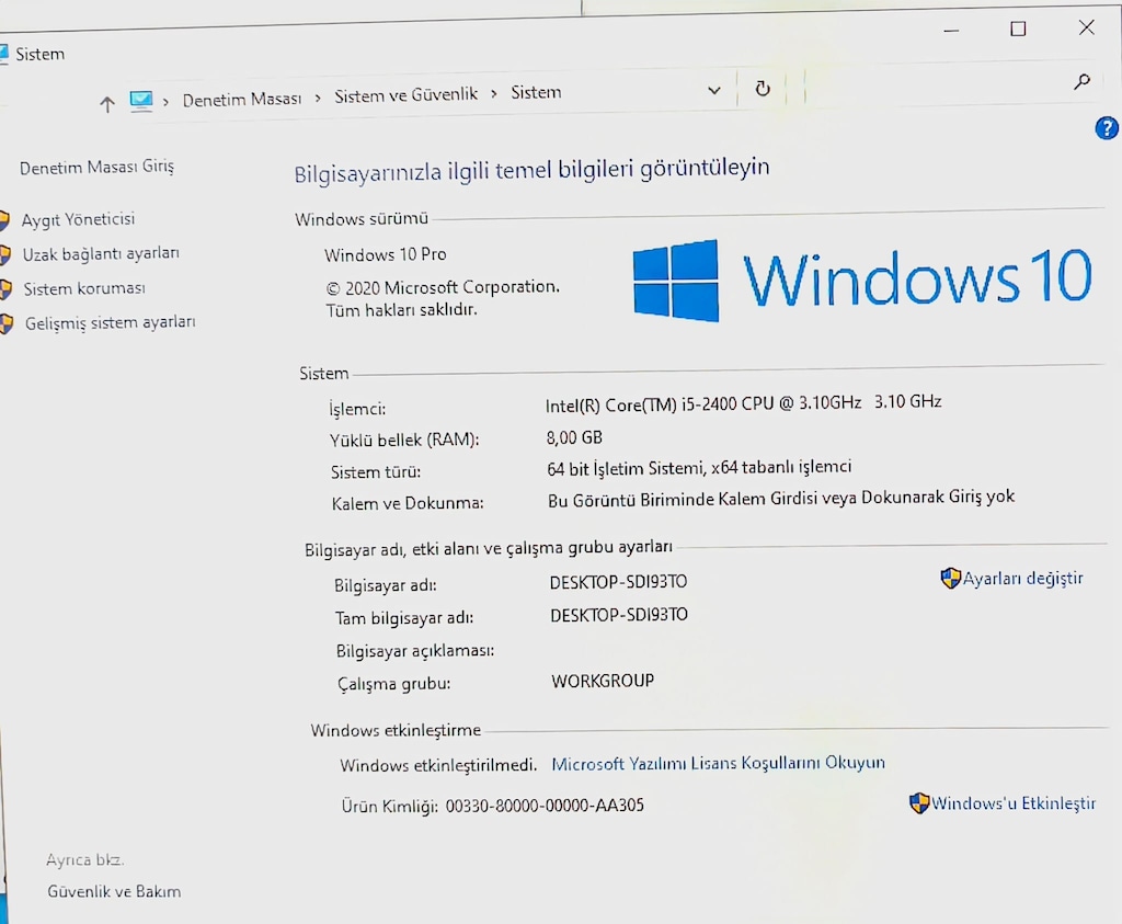 İ5 İŞLEMCİ - 8GB RAM - ANAKART - SOĞUTUCU - 7
