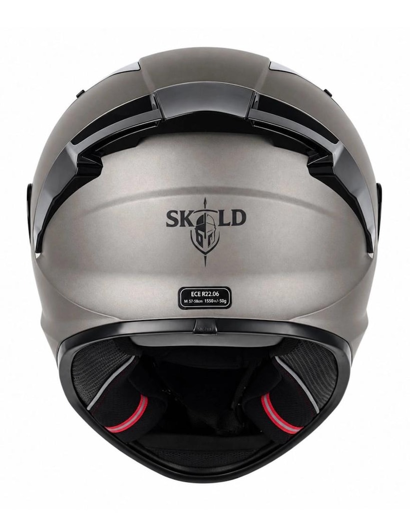SKOLD MD-821 KAPALI KASK - Mat Titanium + SİYAH VİZÖR HEDİYE - 5