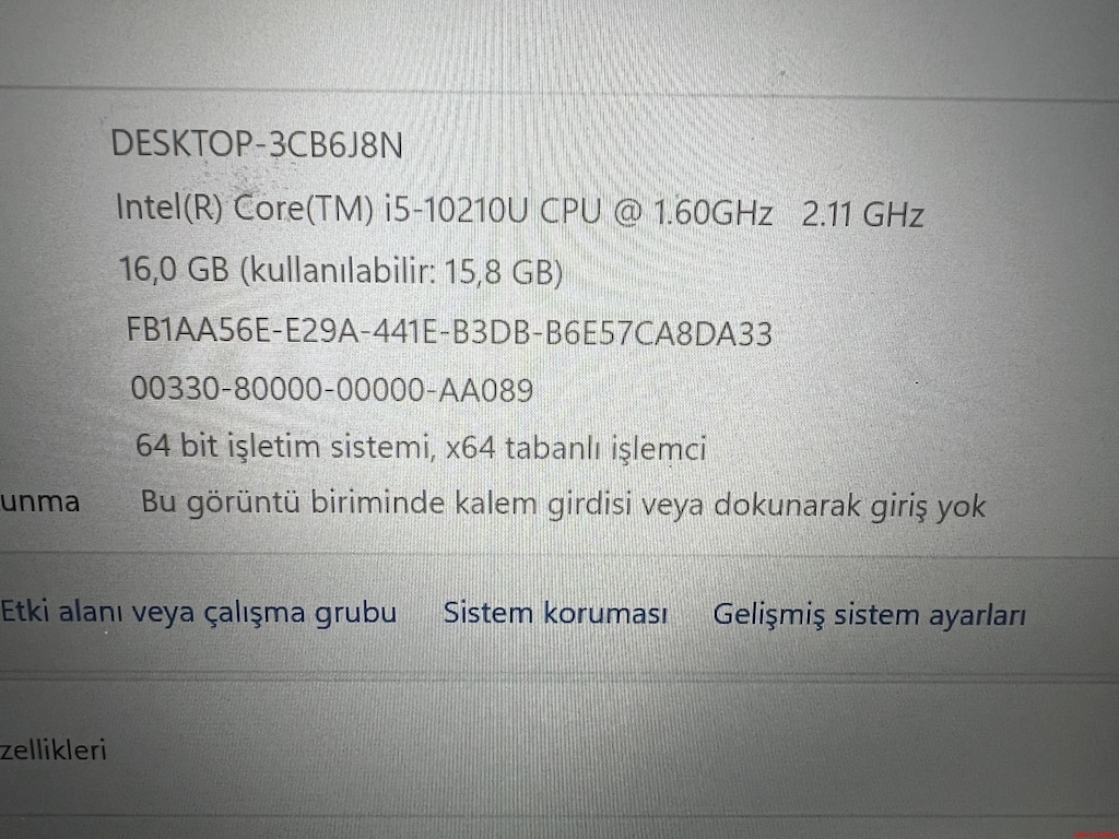 THİNKPAD L14 İ5 10. NESİL 16 GB RAM 256 GB M2SSD - 4