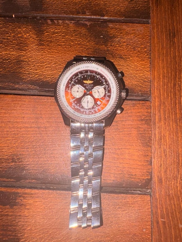 Breitling for Bentley Motors Tasarım Kol Saati - Kızıl Kadran AğırKasa - 2