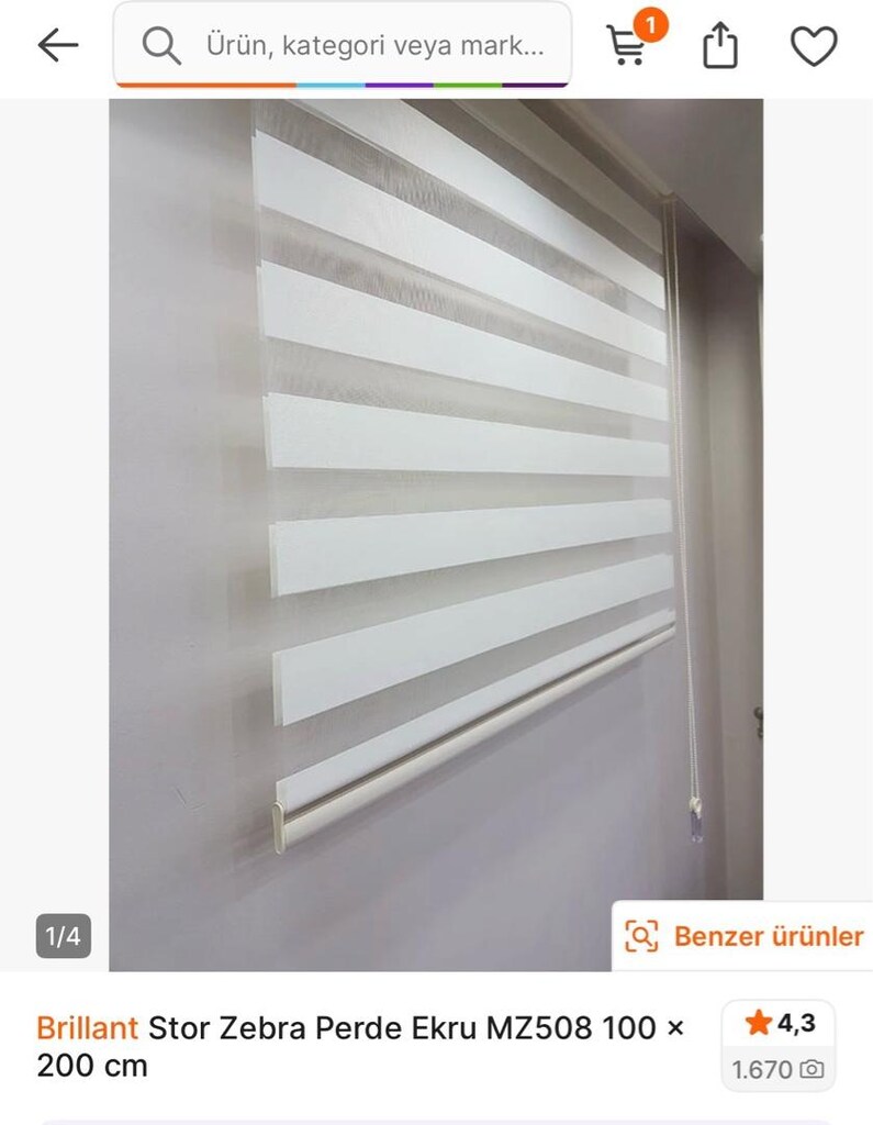 ZEBRA STOR PERDE (100*200)cm. - 5