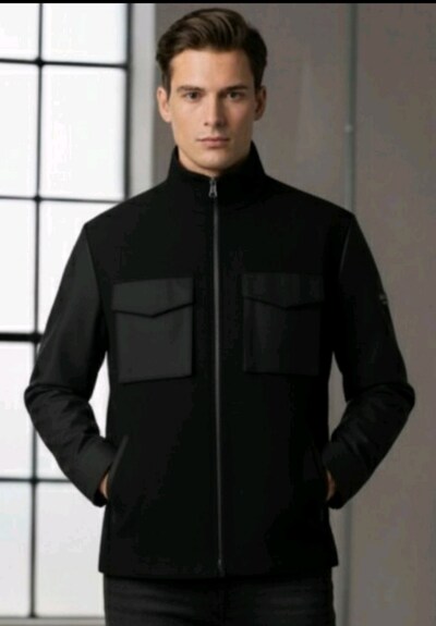 #Hugo boss kaşe deri mont