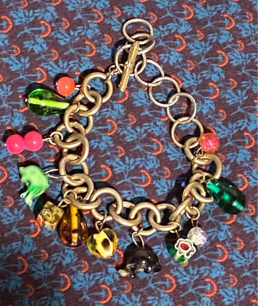 Vintage Murano Cam Charm’lı Çelik Bileklik - 16