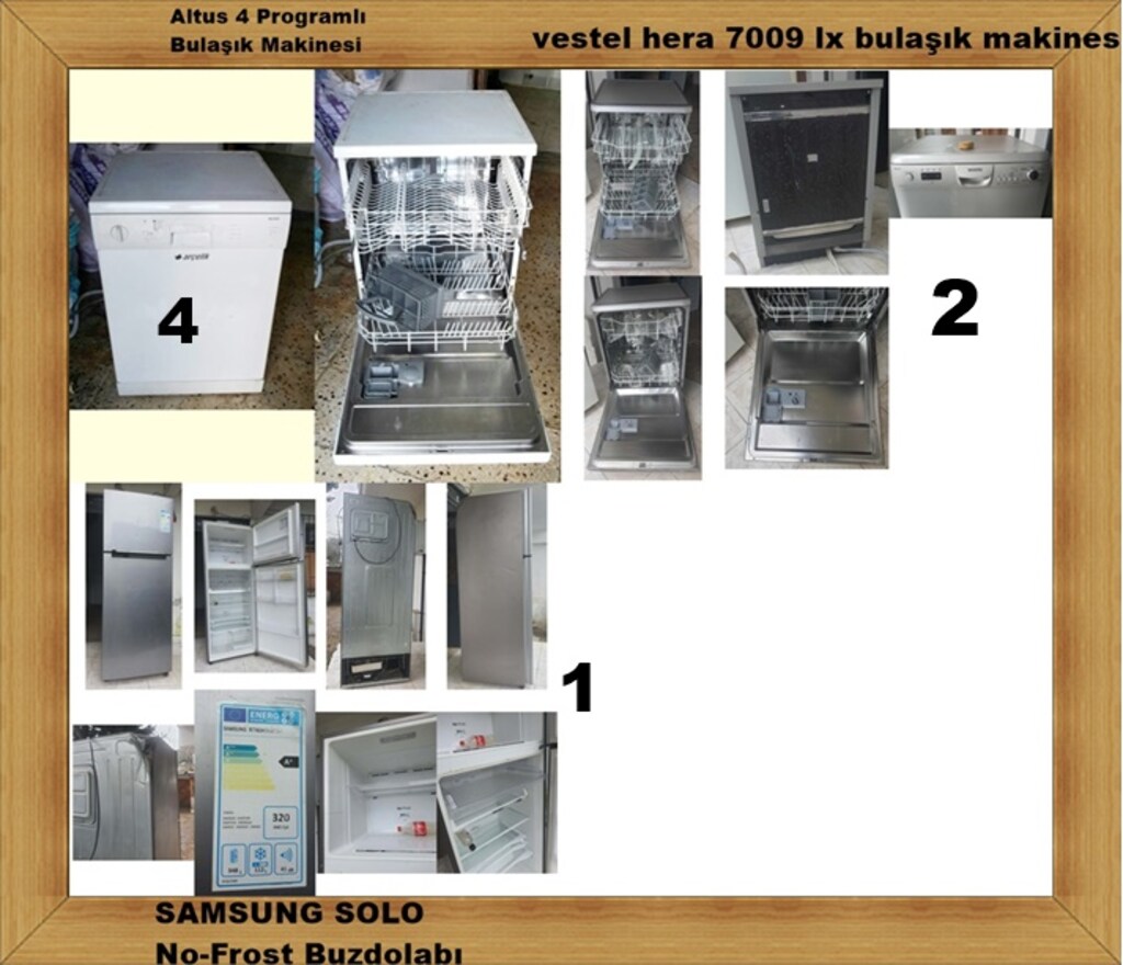ARÇELİK ALTUS VE VESTEL BULAŞIK MAKİNESİ-SAMSUNG BUZDOLABI DETAY OKU - 3