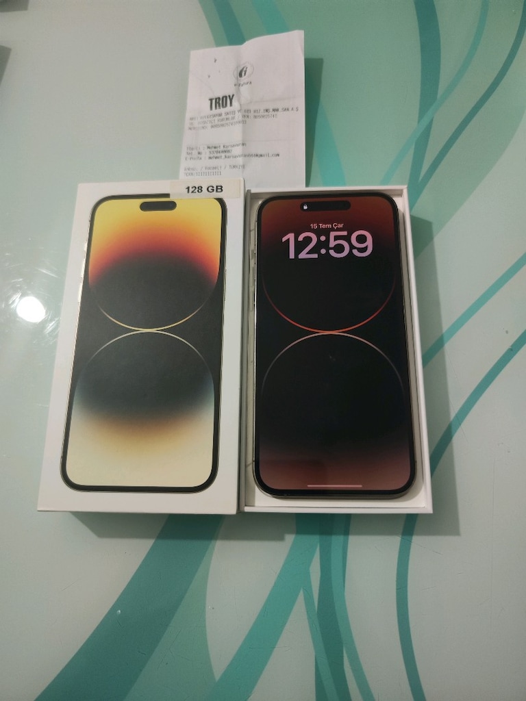 KARTA TAKSİT İPHONE 14 PRO MAX 128 GB HAFIZA PİL 76 KUTU FATURA MEVCUT - 6