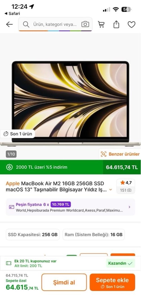 MACBOOK AİR M2 256 GB - 6