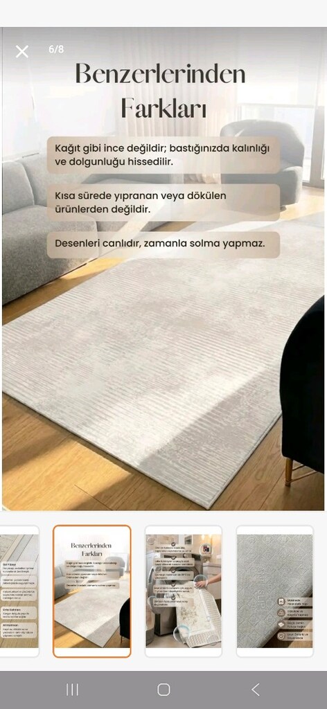 PEMBE SEKSEK DESENLİ ÇOCUK ODASI HALISI LEKE TUTMAZ KAYMAZ TABAN HALI - 6